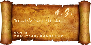 Antalóczi Gilda névjegykártya